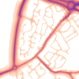 Daytime road noise heatmap for DH4 7LY