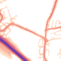 Daytime road noise heatmap for DH4 7PJ