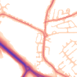 Daytime road noise heatmap for DH4 7PP