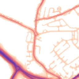 Daytime road noise heatmap for DH4 7PT