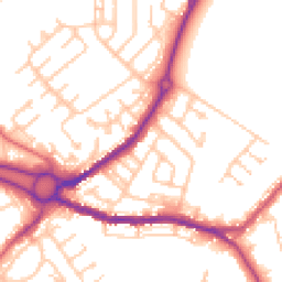 Daytime road noise heatmap for DH4 7QP
