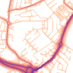 Daytime road noise heatmap for DH4 7RD