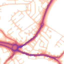 Daytime road noise heatmap for DH4 7RY