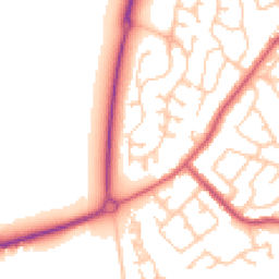 Daytime road noise heatmap for DH4 7TR