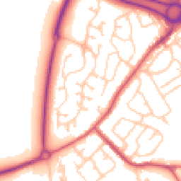 Daytime road noise heatmap for DH4 7TS