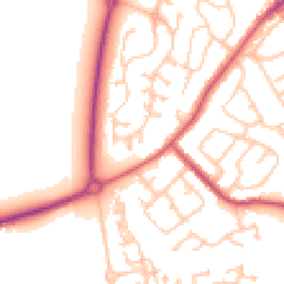 Daytime road noise heatmap for DH4 7TT