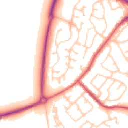 Daytime road noise heatmap for DH4 7TW