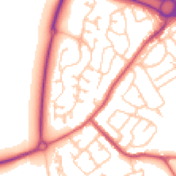 Daytime road noise heatmap for DH4 7TX