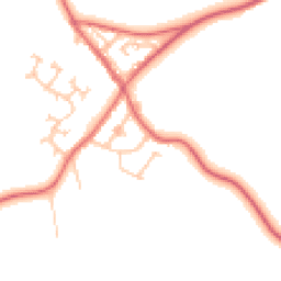 Daytime road noise heatmap for DH6 1AQ