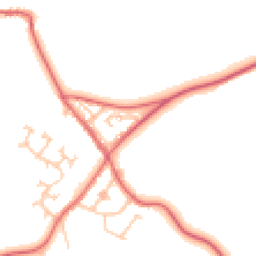 Daytime road noise heatmap for DH6 1AW