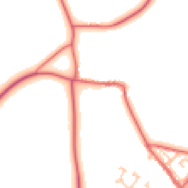 Daytime road noise heatmap for DH6 1BP