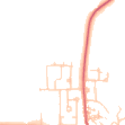 Daytime road noise heatmap for DH6 1JQ