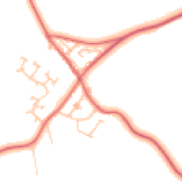 Daytime road noise heatmap for DH6 1QA