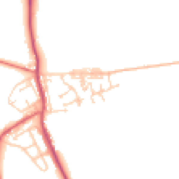 Daytime road noise heatmap for DH6 2BX