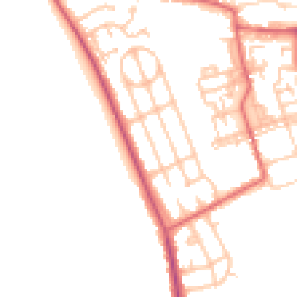 Daytime road noise heatmap for DH6 2HT