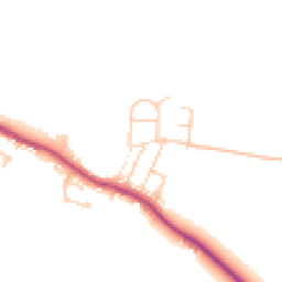 Daytime road noise heatmap for DH6 2RR