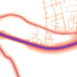 Daytime road noise heatmap for DH6 3AX
