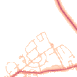 Daytime road noise heatmap for DH6 3EB