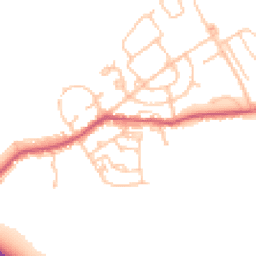 Daytime road noise heatmap for DH6 3HF