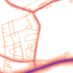 Daytime road noise heatmap for DH6 3JZ