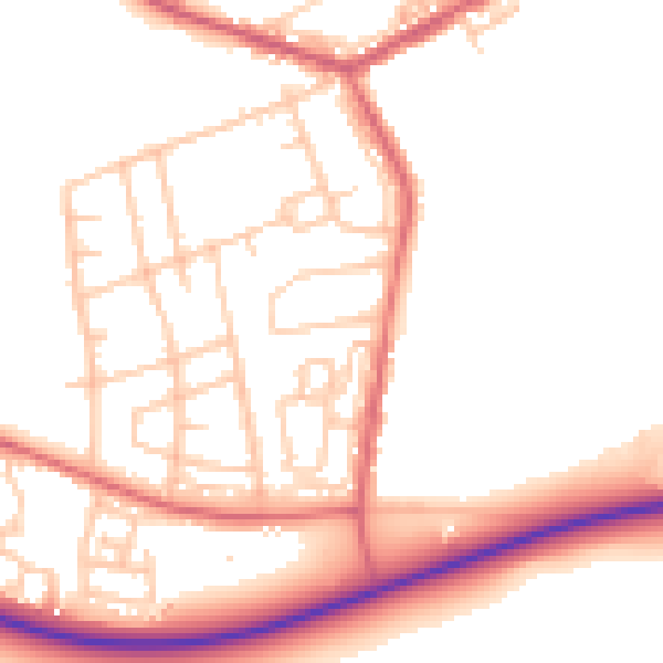 Daytime road noise heatmap for DH6 3LD