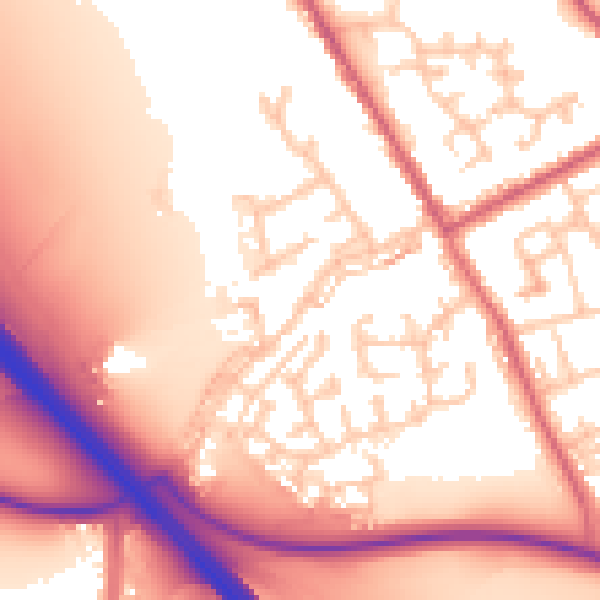 Daytime road noise heatmap for DH6 4DT