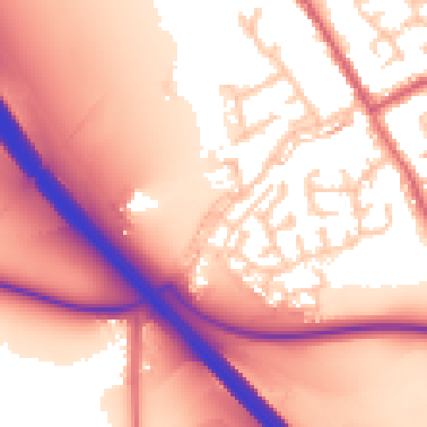 Daytime road noise heatmap for DH6 4EF