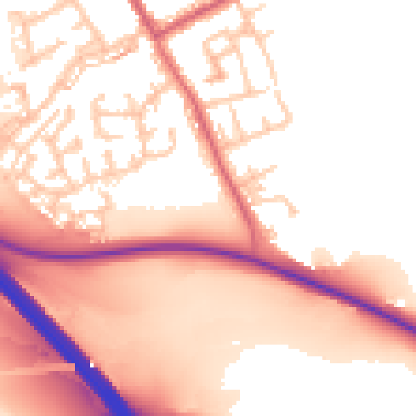 Daytime road noise heatmap for DH6 4FE