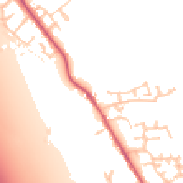 Daytime road noise heatmap for DH6 4JT