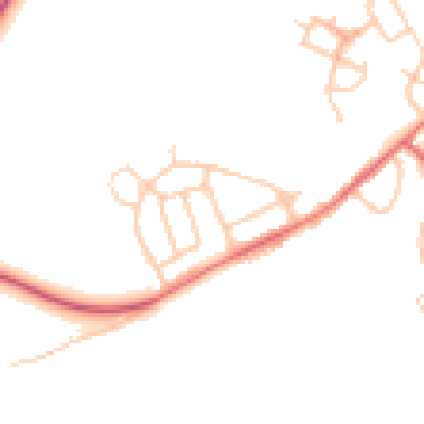 Daytime road noise heatmap for DH6 4LU