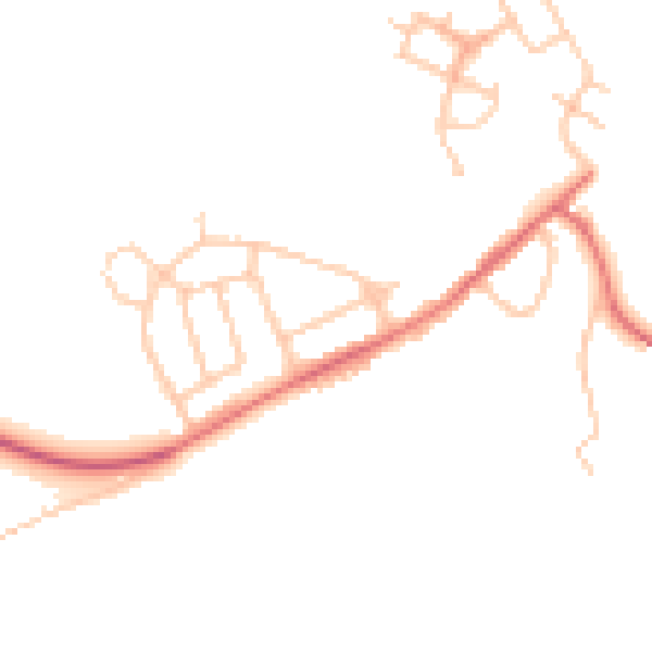 Daytime road noise heatmap for DH6 4LY