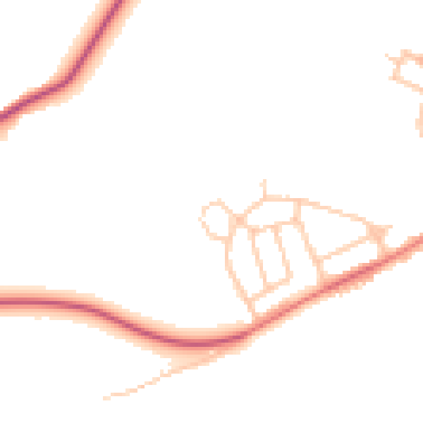 Daytime road noise heatmap for DH6 4ND