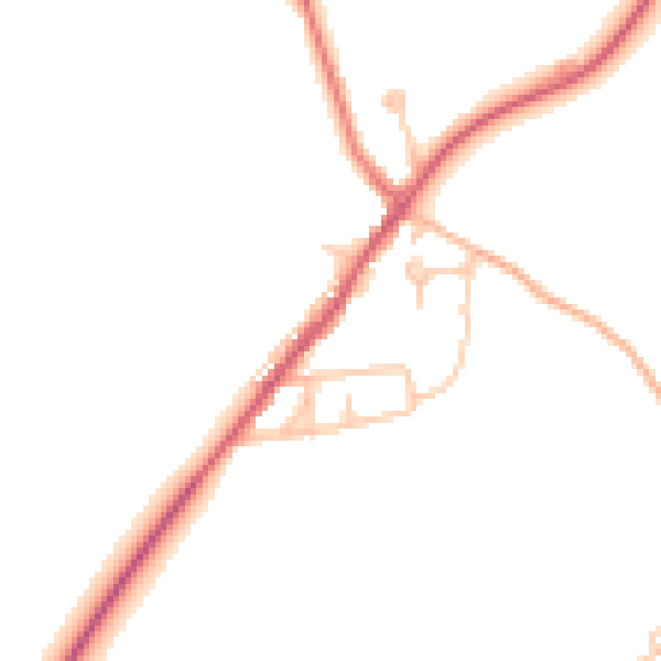 Daytime road noise heatmap for DH6 4QL