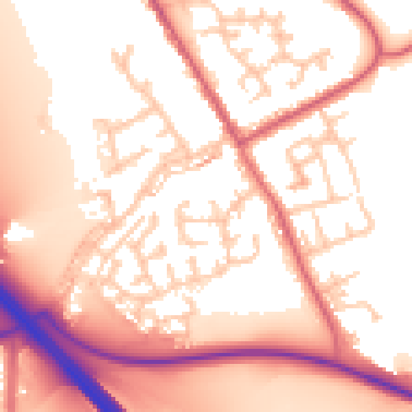 Daytime road noise heatmap for DH6 4SL