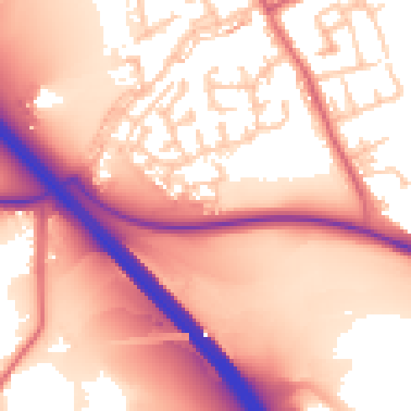Daytime road noise heatmap for DH6 4ST