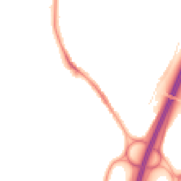 Night-time road noise heatmap for DH6 5AR
