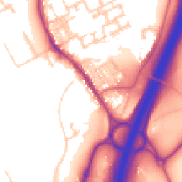 Daytime road noise heatmap for DH6 5AU