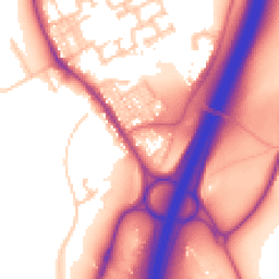 Daytime road noise heatmap for DH6 5AY