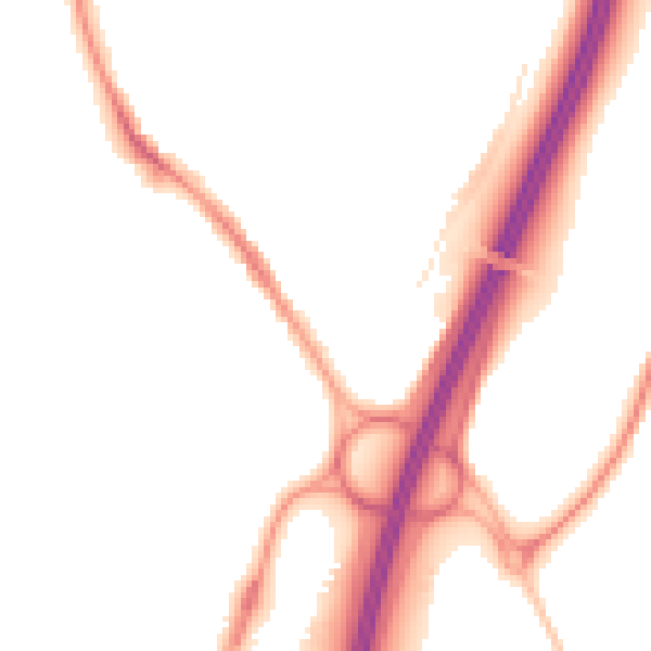 Night-time road noise heatmap for DH6 5AY