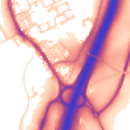 Daytime road noise heatmap for DH6 5BJ