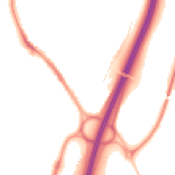 Night-time road noise heatmap for DH6 5BJ