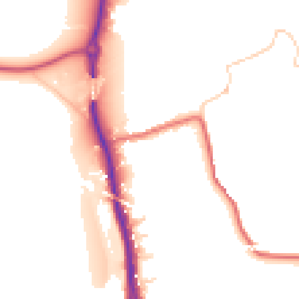 Daytime road noise heatmap for DH6 5BX