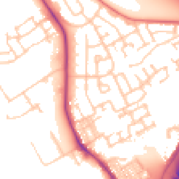 Daytime road noise heatmap for DH6 5DT