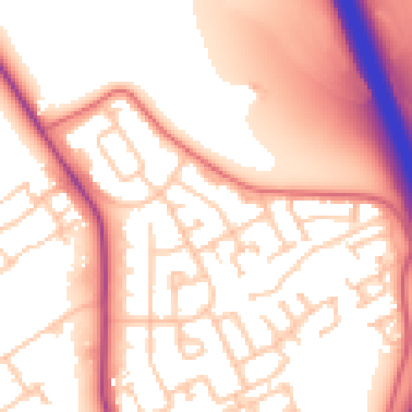 Daytime road noise heatmap for DH6 5EJ