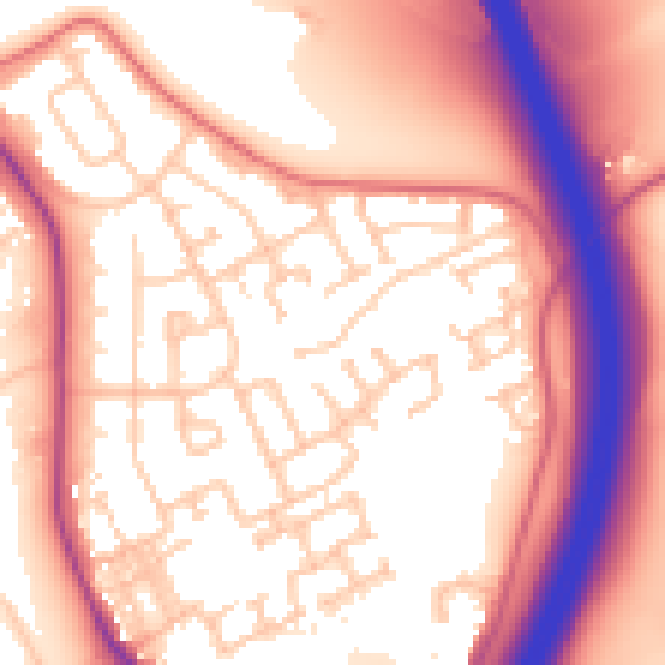 Daytime road noise heatmap for DH6 5GA