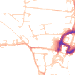 Daytime road noise heatmap for DL10 4AP
