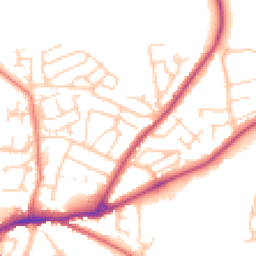 Daytime road noise heatmap for DL10 4PW
