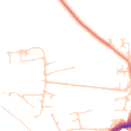 Daytime road noise heatmap for DL10 4SX