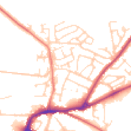 Daytime road noise heatmap for DL10 4UE
