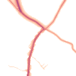 Daytime road noise heatmap for DL10 5JW